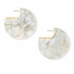 Kendra Scott Kai Mother of Pearl  🐚 Disc Earrings Gold - MOP